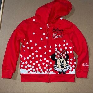 Disney Parks Minnie Mouse Red Kids Hoodie